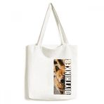 Dıythinker 33x40 Cm Erkek Japon Köpek Sevimli Hayvan Fotoğrafçılığı Tote Kanvas El Çantası