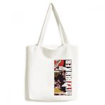 Dıythinker 33x40 Cm Erkek Japon Vinçleri Fuji Sakura Bulut Güneş Tote Kanvas El Çantası