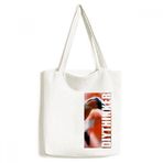 Dıythinker 33x40 Cm Erkek Karasal Organizma Flamingo Vahşi Hayvan Tote Kanvas El Çantası