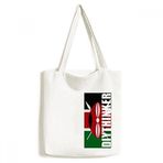Dıythinker 33x40 Cm Erkek Kenya Ulusal Bayrağı Afrika Ülke Tote Kanvas El Çantası