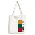 Dıythinker 33x40 Cm Erkek Litvanya Ulusal Bayrağı Avrupa Ülke Tote Kanvas El Çantası