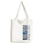 Dıythinker 33x40 Cm Erkek Mavi Gökyüzü Beyaz Bulutlar Tote Kanvas El Çantası