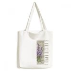 Dıythinker 33x40 Cm Erkek Mor Lavanta Çiçek Bitki Tote Kanvas El Çantası