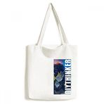 Dıythinker 33x40 Cm Erkek Okyanus Balık Bilim Doğa Resim Tote Kanvas El Çantası