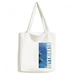 Dıythinker 33x40 Cm Erkek Okyanus Balık Dalış Bilim Doğa Resim Tote Kanvas El Çantası