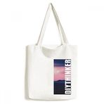 Dıythinker 33x40 Cm Erkek Pembe Koyu Bulutlar Gökyüzü Tote Kanvas El Çantası
