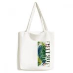 Dıythinker 33x40 Cm Erkek Tropik Çizim Sanatı Bitki Çiçek Tote Kanvas El Çantası