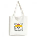 Dıythinker 33x40 Cm Şapka Çiçek Kalp Şekilli Kafa Tası Meksika Happy The Day Of The Dead Environ Tally Tote Kanvas El Çantası