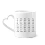 Dıythinker 340 ml Çoğaltma Masa Numarası Çalışma Matematik Seramik Kalp Saplı Kupa