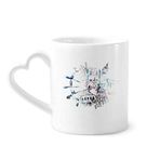 Dıythinker 340 ml Globe Big Ben Eyfel Kulesi Suluboya Resim Kahve Kupası