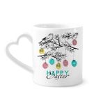 Dıythinker 340 ml Happy Easter Din Festivali Yumurta Kuş Kahve Kupası