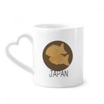 Dıythinker 340 ml Kalp Saplı Geleneksel Japon Yerel Atıştırmalık Balık Kahve Çömlekçilik Seramik Kupa