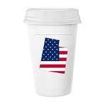 Dıythinker 350 ml Amerika Birleşik Devletleri ABD Utah Haritası Yıldızlar ve Çizgiler Bayrak Şekli Klasik Kupa