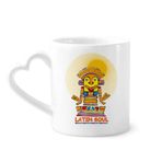 Dıythinker 350 ml Antik Mısır Latin Ruh Heykeli Desenli Kupaları Seramik Kupa