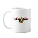 Dıythinker 350 ml Arap Mısır Bayrağı Ulusal Amblemi Klasik Kupa Beyaz Çömlekçilik Seramik Kupa