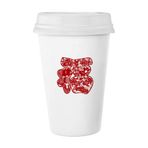 Dıythinker 350 ml Blessing Kağıt Kesim Çiçek Kuş Balık Klasik Kupa Beyaz Çömlekçilik Seramik Kupa