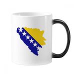 Dıythinker 350 ml Bosna-Hersek Haritası Ulusal Bayrak Değişen Renk Kupa