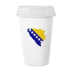 Dıythinker 350 ml Bosna-Hersek Haritası Ulusal Bayrak Klasik Kupa