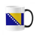 Dıythinker 350 ml Bosna-Hersek Ulusal Bayrağı Ülke Değişen Renk Kupa