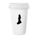 Dıythinker 350 ml Dizlik Konumu Sıcak Güzel Kadın Klasik Kupa Beyaz Çömlekçilik Seramik Kupa