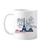 Dıythinker 350 ml Eyfel Kulesi Fransa Paris Çizgi Çizim Klasik Kupa
