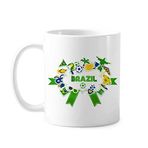 Dıythinker 350 ml Futbol Ayakkabıları Güneş Gözlüğü Papağan Brezilya Kültürel Element Klasik Kupa