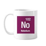 Dıythinker 350 ml No Nobelium Chemical Element Chem Klasik Beyaz Çömlekçilik Seramik Saplı Kupa