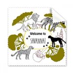 Dıythinker 5 Adet Afrika Welcom To Savanna Zebra Leopar Vahşi Yaşam Gözlükleri Temizleme Bezi ve Telefon Ekran Temizleyici