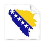 Dıythinker 5 Adet Bosna-Hersek Haritası Ulusal Bayrak Gözlük Temizleme Bezi ve Telefon Ekran Temizleyici