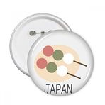 Dıythinker 5 Adet S Geleneksel Japon Yerel Atıştırmalık Topu Yuvarlak İğneler Rozet Düğme Giysi Dekorasyon