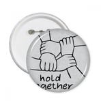 Dıythinker 5 adet S Hold Together Kişiselleştirilmiş Jest Yuvarlak İğneler Rozet Düğme Giysi Dekorasyon