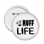 Dıythinker 5 Adet S İngilizce Alıntı Tasarım Ruff Life Yuvarlak İğneler Rozet Düğme Giysi Dekorasyon