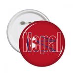 Dıythinker 5 Adet S Nepal Ülke Bayrağı İsim Yuvarlak İğneler Rozet Düğme Giysi Dekorasyon