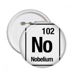 Dıythinker 5 Adet S Nobelium Kimyasal Element Chem Yuvarlak İğneler Rozet Düğme Giysi Dekorasyon