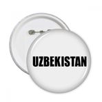 Dıythinker 5 Adet S Özbekistan Ülke Adı Siyah Yuvarlak İğneler Rozet Düğme Giysi Dekorasyon