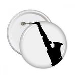 Dıythinker 5 Adet S Sax Klasik Müzik Dinleme Taze Yuvarlak İğneler Rozet Düğme Giysi Dekorasyon