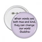 Dıythinker 5 Adet S True Words Change World Buda Alıntı Yuvarlak İğneler Rozet Düğme Giysi Dekorasyon