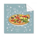 Dıythinker 5 Adet Soğan Pizza İtalya Domates Gıdaları Gözlük Temizleme Bezi ve Telefon Ekran Temizleyici