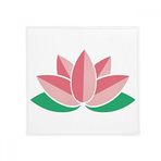 Dıythinker 60x50 cm Kare Çiçek Bitki Lotus Yaprağı Lotus Çiçeği Kaymaz Zemin Evcil Hayvan Matı