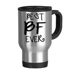 Dıythinker 623 ml Best Bf Ever Sevgililer Günü Sözleri Erkek Arkadaş Aşk Paslanmaz Çelik Seyahat Seyahat Kulplu Kupa