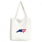 DIYthinker Amerika Amerika Amerika Birleşik Devletleri Kuzey Carolina Kart Yıldızlar ve Şeritler Bayrak Şekil Çevre Yıkanabilir Alışveriş Çantası Beceri Hediye 33 * 40 cm Çok Renkli