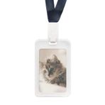 DIYthinker Animal Kitty Gri Kedi Fotoğrafı Şeffaf Kimlik Kredi Kartı Tutucu Koruyucu Kılıf