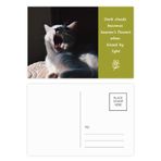 DIYthinker Animal Yawn Cat Fotoğraf Çekimi Şiir Kartpostal Seti Teşekkür Kartı Gönderi Tarafı 20 adet