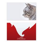 DIYthinker Animal Yawn Cat Simpol Shoot Holiday Merry Christmas Kartı Noel Vintage Mesaj