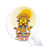 Dıythinker Antik Mısır Latin Ruh Heykeli Desen Baskılı Yuvarlak Kaymaz Kauçuk Mouse Pad
