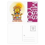 DIYthinker Antik Mısır Latin Ruh Heykeli Desen Miss Kartpostal Seti Teşekkür Kartı Gönderi Tarafı 20 adet