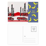 DIYthinker Araba Dağ Kulesi Çin Devrimi Muz Kartpostal Seti Teşekkür Kartı Gönderi Tarafı 20 adet