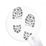 Dıythinker Ayakkabı Baskıları Ayak İzi Modern Stil Moda Poster Baskılı Yuvarlak Kaymaz Kauçuk Mouse Pad