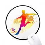 DIYthinker beatChong-Futbol sporcular çekim empatik yuvarlak kaymaz Mousepads siyah dikişli kenarları oyun ofis hediye