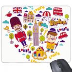 DIYthinker beatChong-Kalp şekli kırmızı telefon kulübesi İngiltere İngiltere Londra dikdörtgen kaymaz kauçuk Mousepad oyun Mouse Pad hediye